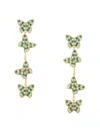 Eye Candy La Women's Rose Pavé Cubic Zirconia & Goldtone Butterfly Dangle Earrings In Rose
