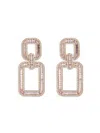 Eye Candy La Women's Sophie 18k Goldplated & Cubic Zirconia Drop Earrings In Pink