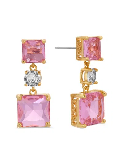 Eye Candy La Women's The Luxe Ariana Goldtone & Cubic Zirconia Drop Earrings In Brass