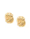 Eye Candy La Women's The Luxe Collection Harper Goldtone Brass Loop Stud Earrings In Gold