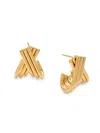 Eye Candy La Women's The Luxe Collection Hazel Double X Goldtone Brass Earrings In Gold