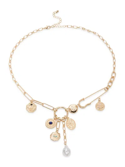Eye Candy La Women's The Luxe Collection Naomi Goldtone Brass Multi-charm Necklace