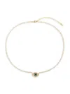 Eye Candy La Women's The Luxe Collection Riley Evil Eye Cubic Zirconia Necklace In Brass