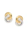 Eye Candy La Women's The Luxe Collection Zoe Two-tone Brass Drop Earrings In Gold