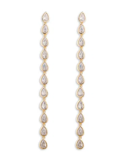 Eye Candy La Women's The Luxe Iris Goldtone & Cubic Zirconia Dangle Earrings In Clear