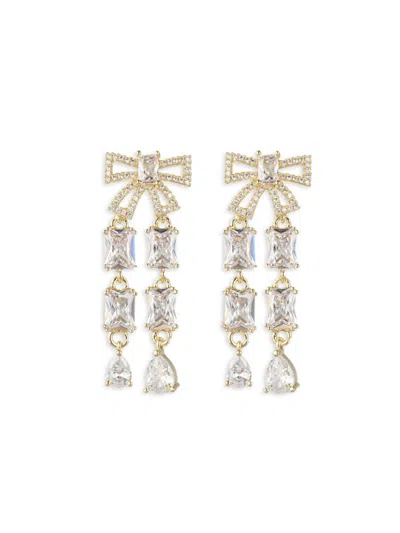 Eye Candy La Women's The Luxe Olivia Goldtone & Cubic Zirconia Dangle Earrings In Brass