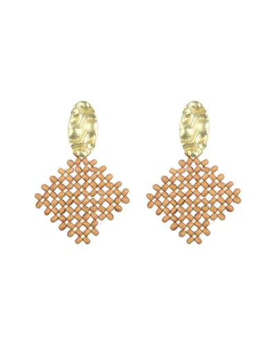 Eye Candy La Wood Beaded Dangle Earrings