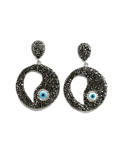EYE CANDY LA EYE CANDY LA YIN YANG EVIL EYE STATEMENT EARRING