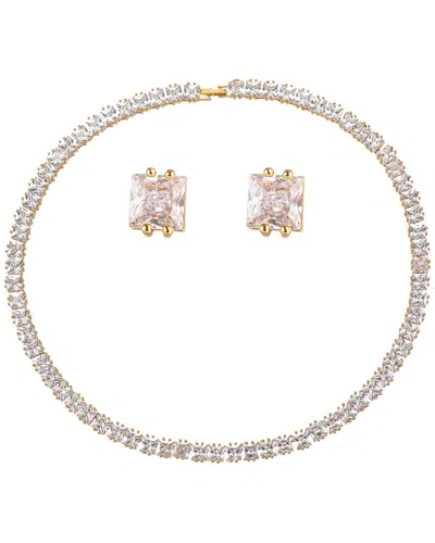 Eye Candy La Zoey Cz Crystal Tennsi Necklace In Gold