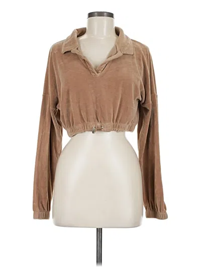 Pre-owned Eye Candy Long Sleeve Blouse In Brown