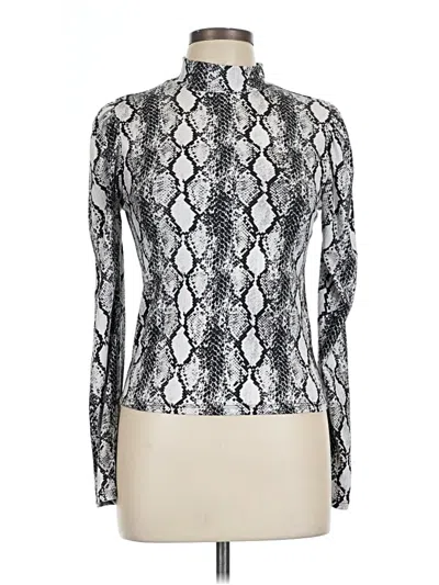 Pre-owned Eye Candy Long Sleeve Blouse In Silver
