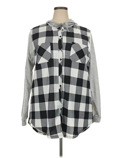 Pre-owned Eye Candy Long Sleeve Button Down Shirt In Gray