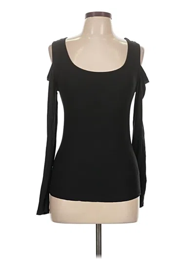 Pre-owned Eye Candy Long Sleeve Top Black Cold Shoulder Neckline Tops