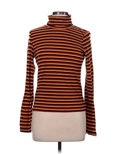 Pre-owned Eye Candy Long Sleeve Turtleneck In Orange
