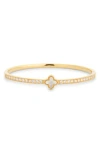 Eye Candy Los Angeles Adirelle Cubic Zirconia Clover Bangle Bracelet