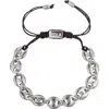 Eye Candy Los Angeles Adrian Mariner Chain Link Bracelet In Silver