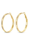 Eye Candy Los Angeles Adriana Cz Hoop Earrings In Gold
