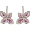 Eye Candy Los Angeles Agnes Crystal Drop Earrings In Gold