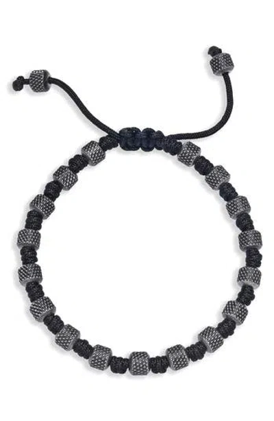 Eye Candy Los Angeles Aiden Beaded Slider Bracelet In Black