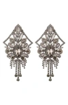 Eye Candy Los Angeles Albany Crystal Statement Earrings In Silver