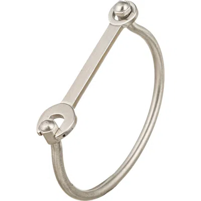Eye Candy Los Angeles Allan Titanium Cuff Bracelet In Metallic