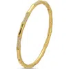 Eye Candy Los Angeles Alma Cz Pavé Bamboo Bangle Bracelet In Gold