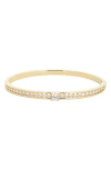 Eye Candy Los Angeles Amanda Cz Hinge Bangle Bracelet In Gold