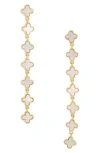 Eye Candy Los Angeles Angelica Clover Linear Drop Earrings