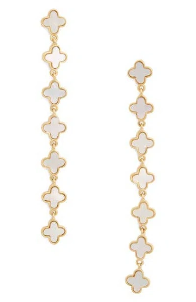 Eye Candy Los Angeles Angelica Clover Linear Drop Earrings