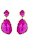 Eye Candy Los Angeles Anya Drop Earrings In Pink