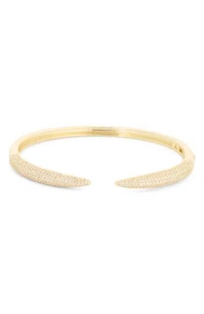 Eye Candy Los Angeles Audra Cz Pavé Cuff Bracelet In Gray