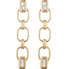 Eye Candy Los Angeles Aveline Cubic Zirconia Chain Drop Earrings In Gold
