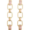 Eye Candy Los Angeles Aveline Cubic Zirconia Chain Drop Earrings In Gold