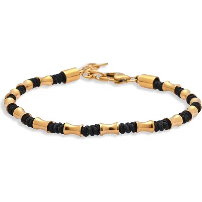 Eye Candy Los Angeles Barrel Beaded Bracelet In Gold