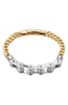 Eye Candy Los Angeles Bike Cable Two-tone Bracelet In Gold