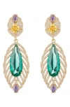 Eye Candy Los Angeles Billie Cz Statement Drop Earrings In Gold