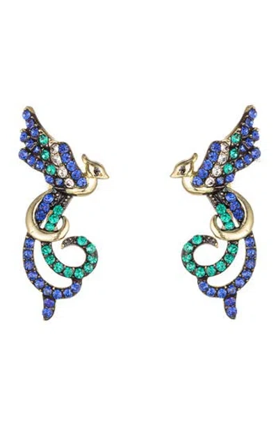 Eye Candy Los Angeles Blue Bird Drop Earrings