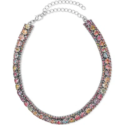Eye Candy Los Angeles Cait Cz Collar Necklace In Multi