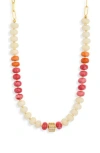 Eye Candy Los Angeles Calla Beaded Frontal Necklace