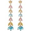 Eye Candy Los Angeles Camila Cz Drop Earrings In Gold
