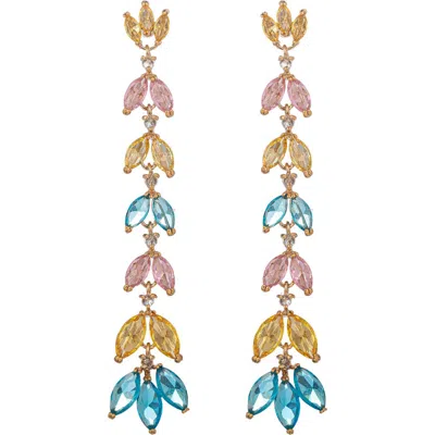 Eye Candy Los Angeles Camila Cz Drop Earrings In Gold