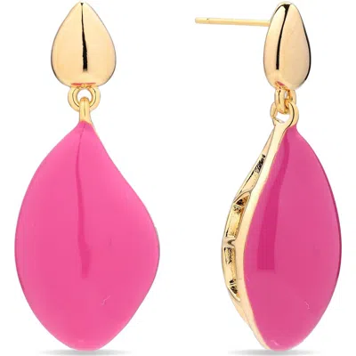 Eye Candy Los Angeles Carmen Teardrop Dangle Earrings In Pink