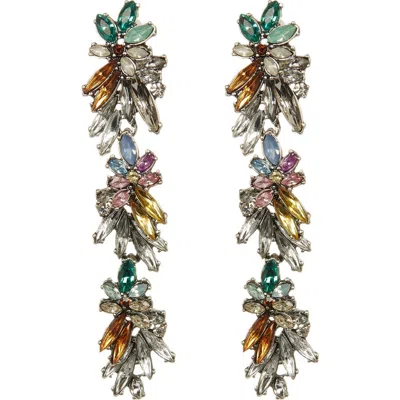 Eye Candy Los Angeles Cascading Color Dangle Earrings In Multi
