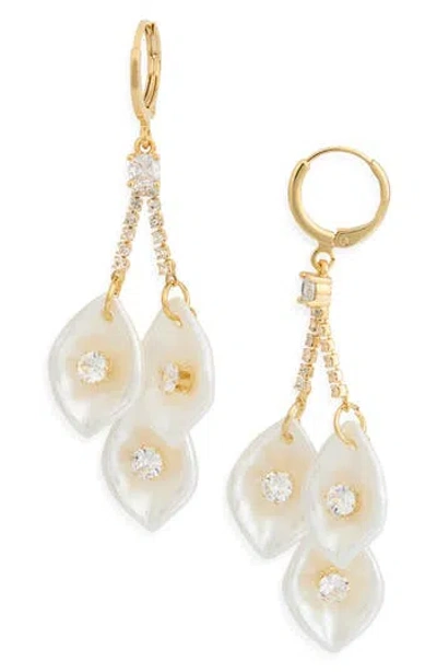 Eye Candy Los Angeles Cecilia Pearly Shell Drop Earrings