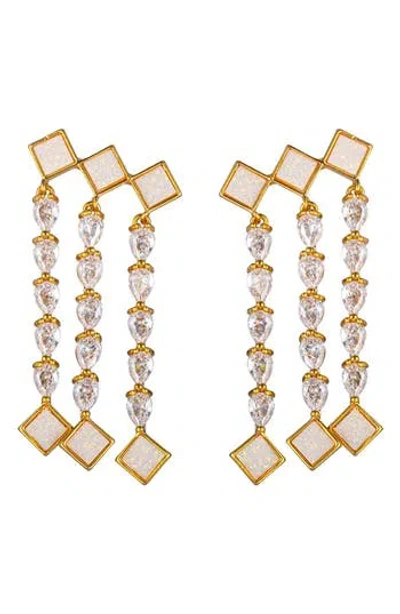 Eye Candy Los Angeles Celeste Dangle Earrings In Gold