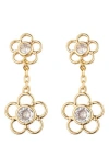 Eye Candy Los Angeles Charlotte Daisy Drop Earrings In Gold