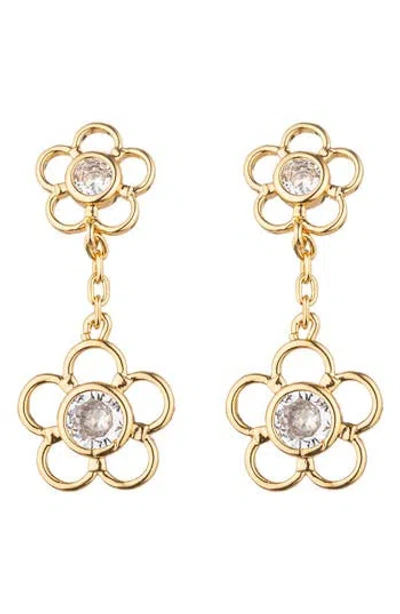 Eye Candy Los Angeles Charlotte Daisy Drop Earrings In Gold