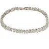 Eye Candy Los Angeles Claire Cubic Zirconia Tennis Bracelet In White/silver
