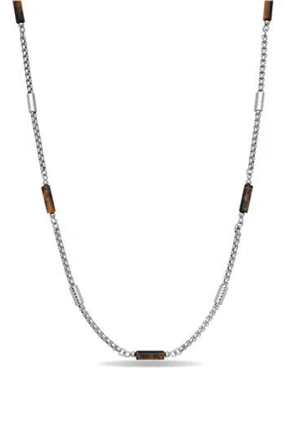 Eye Candy Los Angeles Colton Beaded Chain Necklace In Silver