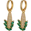 Eye Candy Los Angeles Cubic Zirconia Corn Drop Earrings In Gold
